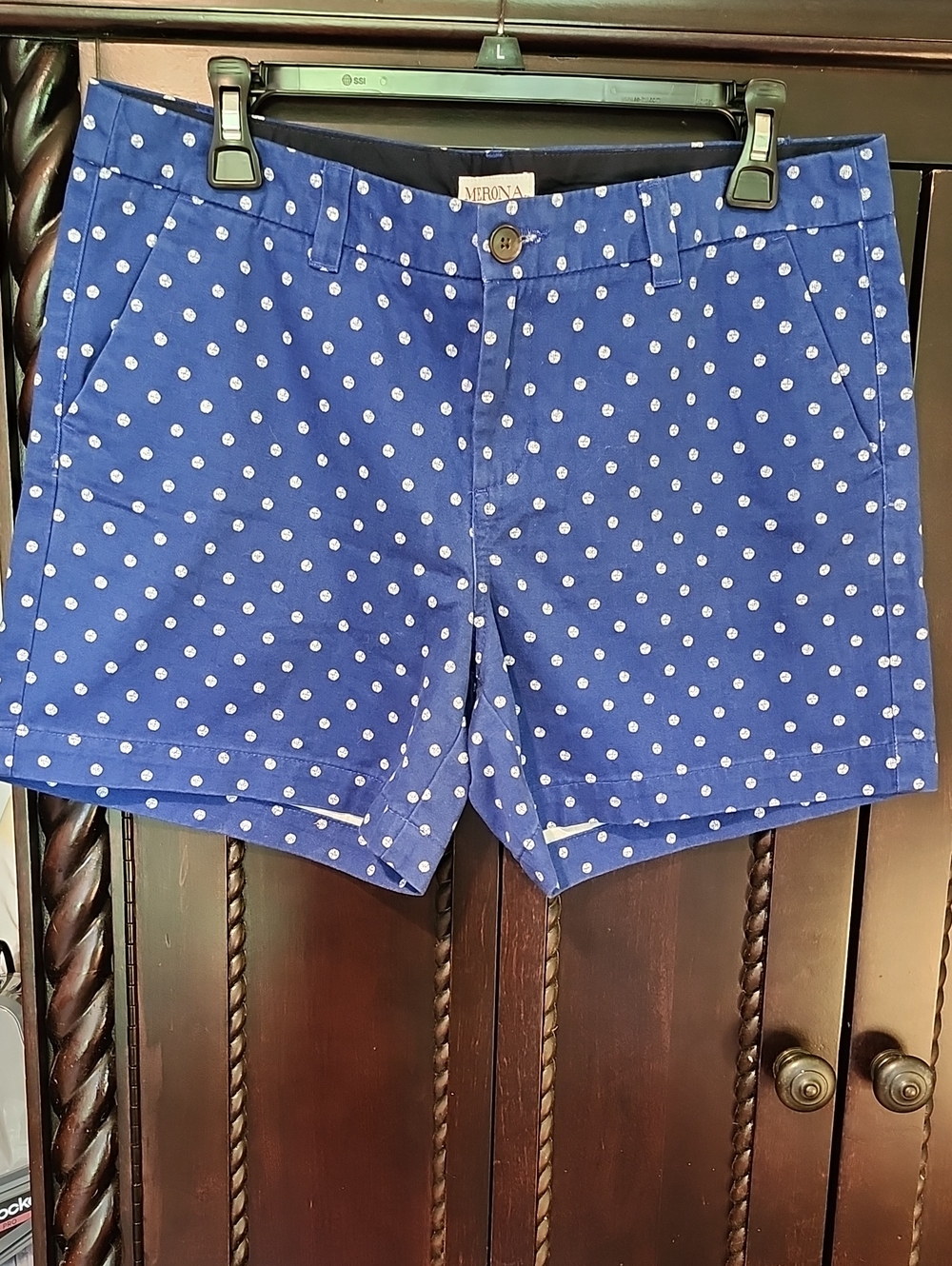 Merona Royal Blue Polka Dot Women's Shorts